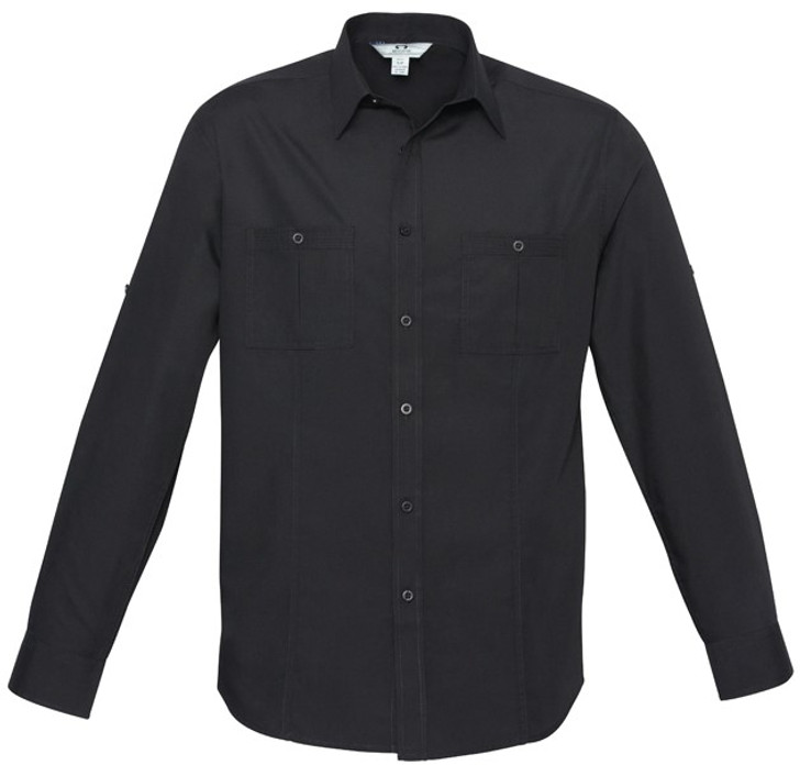 S306ML Mens Bondi Long Sleeve Shirt Black