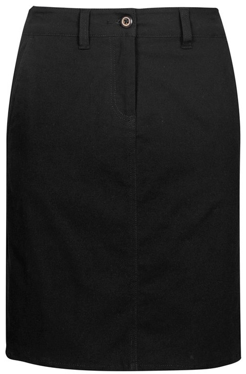 BS022L Lawson Ladies Chino Skirt Black