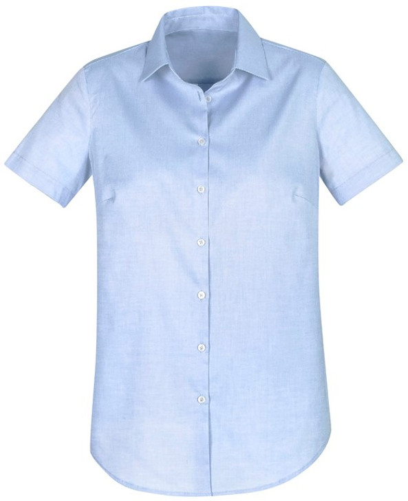 S016LS Camden Ladies Short Sleeve Shirt Blue