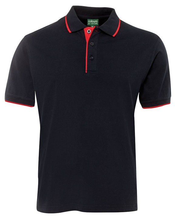 2CT Colours of Cotton Tipping Polo Navy/Red