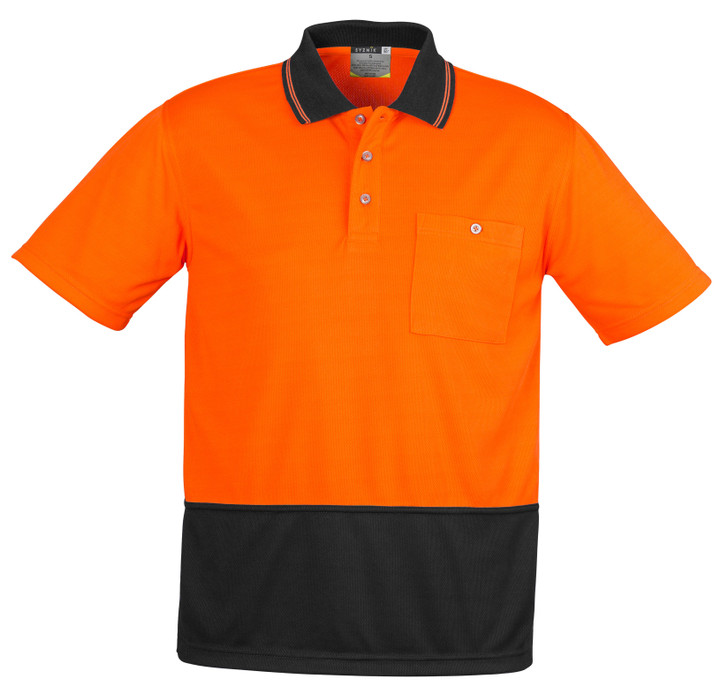 Syzmik Workwear Unisex Hi Vis Basic Spliced Short Sleeve Polo ZH231