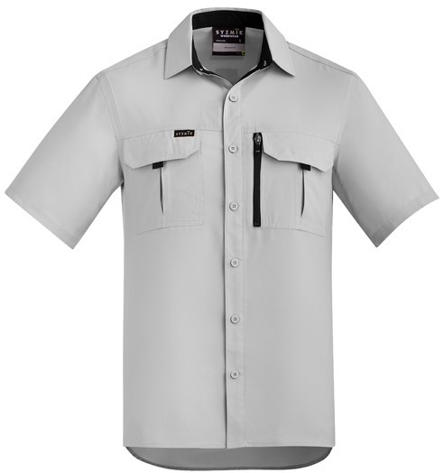 Chemise Homme Manches Courtes Syzmik Workwear ZW465 - Extérieur, Couleurs Multiples - Neuve Avec étiquettes
