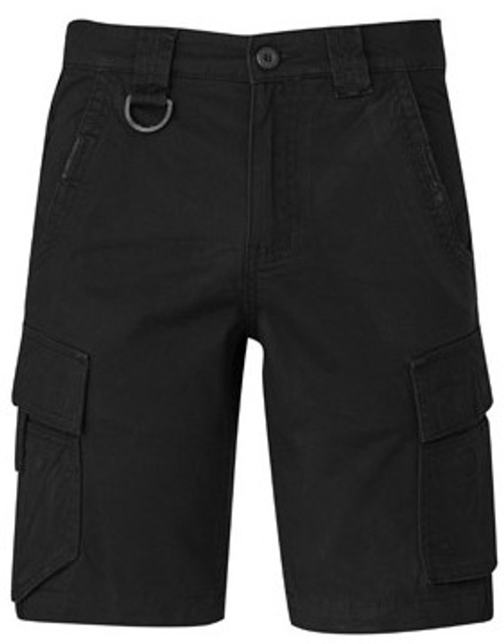 Syzmik Workwear ZS360 Mens Streetworx Curved Cargo Short Black