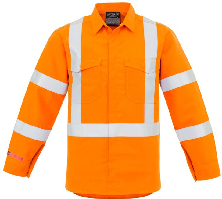 Syzmik Workwear ZW137 Mens X Back Shirt Orange