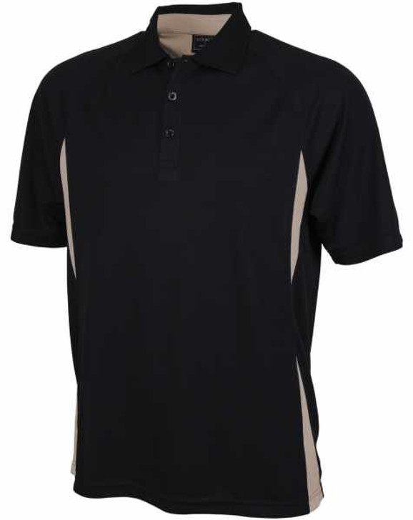 1057 Stencil Arctic Mens S/S Polo Black/Stone