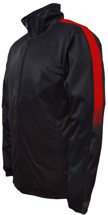 CJ1557 Unisex Adults Sublimated Track Jacket Black/Red