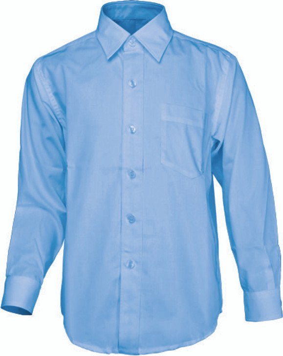CS1310 Girls Long Sleeve School Shirt Blue