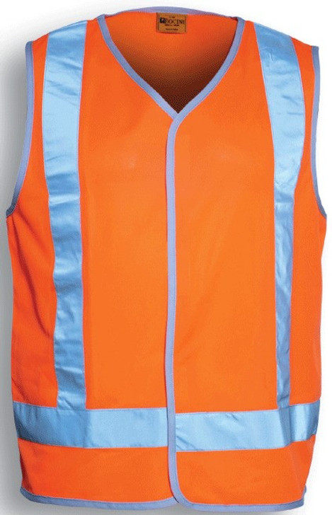 SJ0322 Bocini Adults Hi-Vis Vest With Reflective Tape Orange