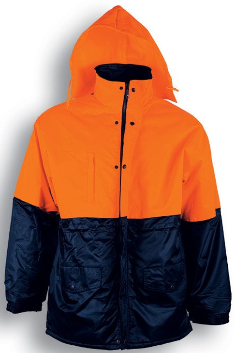 SJ0433 Bocini Adults Hi-Vis Mesh Lining Jacket Orange/Navy