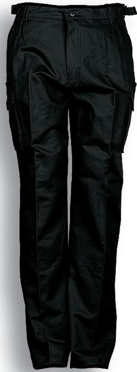 WK1235ST Bocini Adults Cotton Drill Cargo Work Pants (Stout) Black