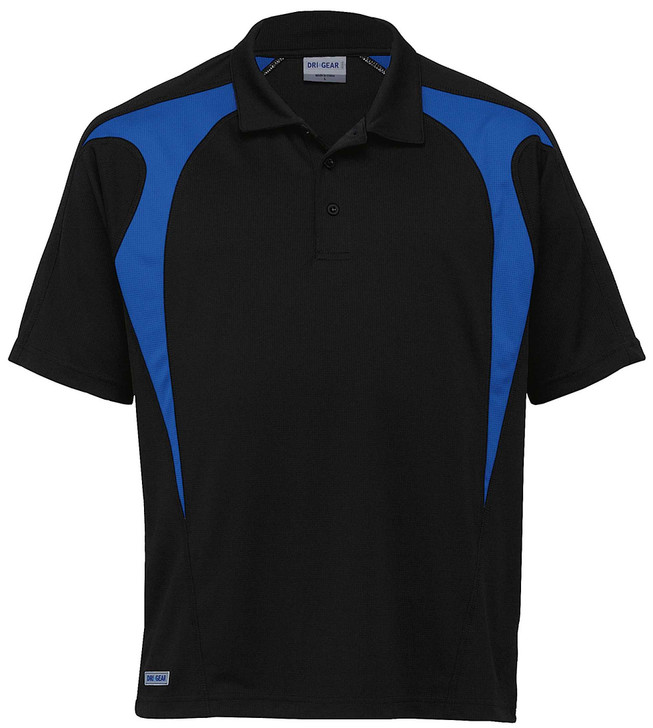 DGSP(Y) Gear For Life Youth Dri Gear Spliced Zenith Polo Black/Royal