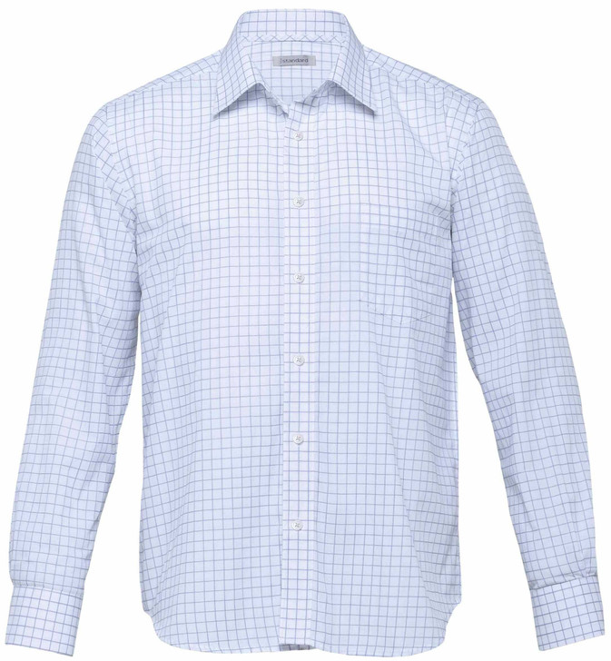 TAX Gear For Life The Axiom Check Shirt - Mens White/Mid Blue