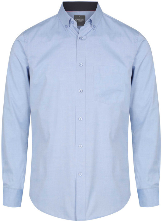 1898L GloWeave Mens Fine Oxford Long Sleeve Shirt Blue