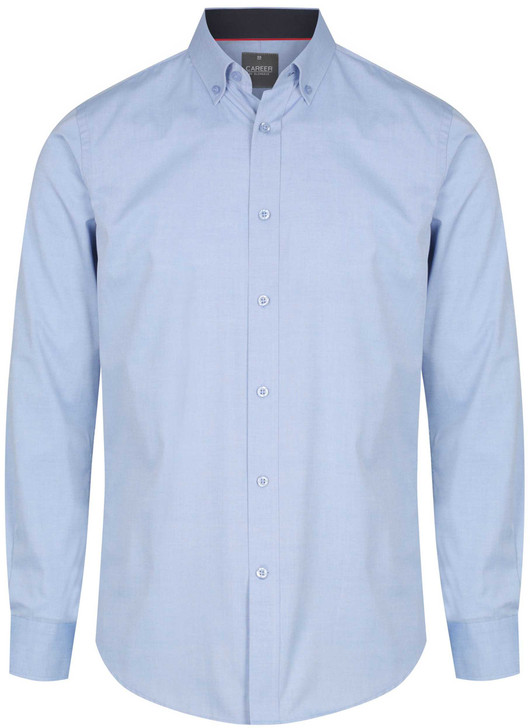 1899L GloWeave Mens Fine Oxford Slim Fit Shirt Blue
