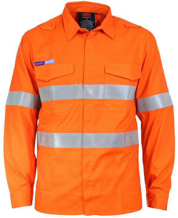 3446 DNC Inherent FR PPE1 L/W D/N Shirt Orange