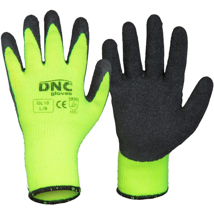 GL10 DNC Workwear Latex Warmer Black/HiVis Yellow