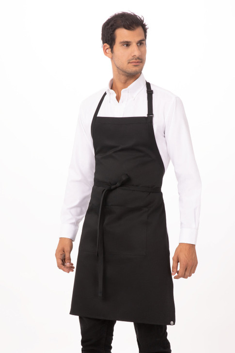 F8 Chef Works Bib Apron Black