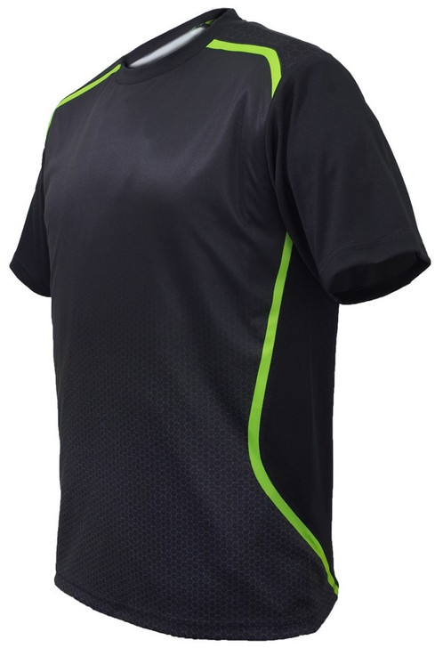CT1503 Bocini Adults Sublimated Sports Tee Shirt Black/Lime