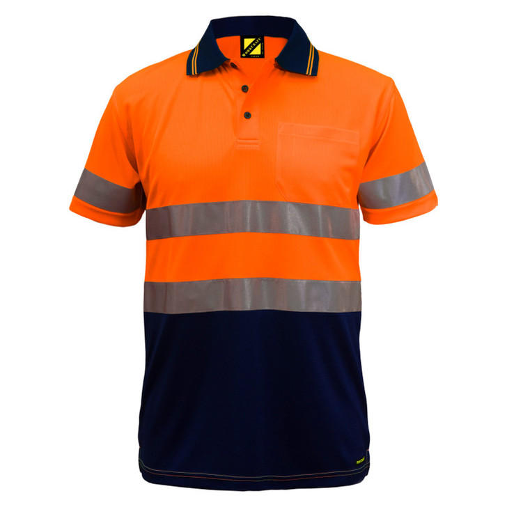 Workcraft Hivis Micromesh Polo with Tape WSP410