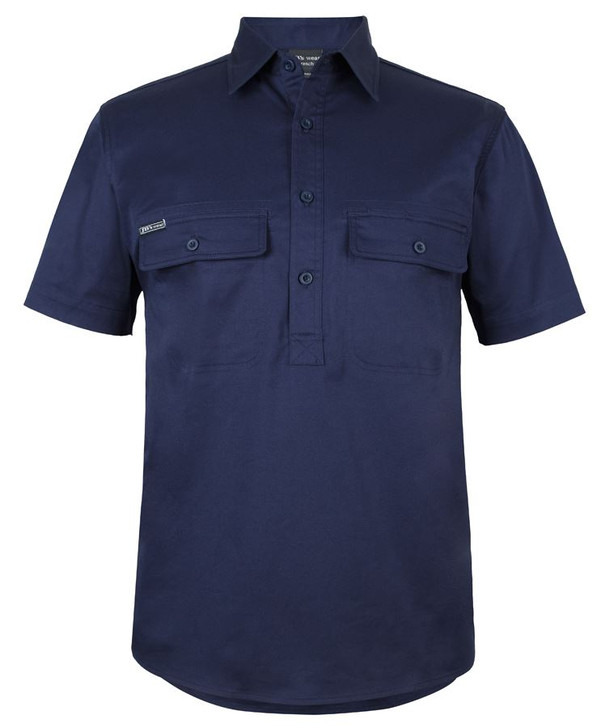 JB's Wear Short Sleeve Stretch Close Front Work Shirt 6WKCS