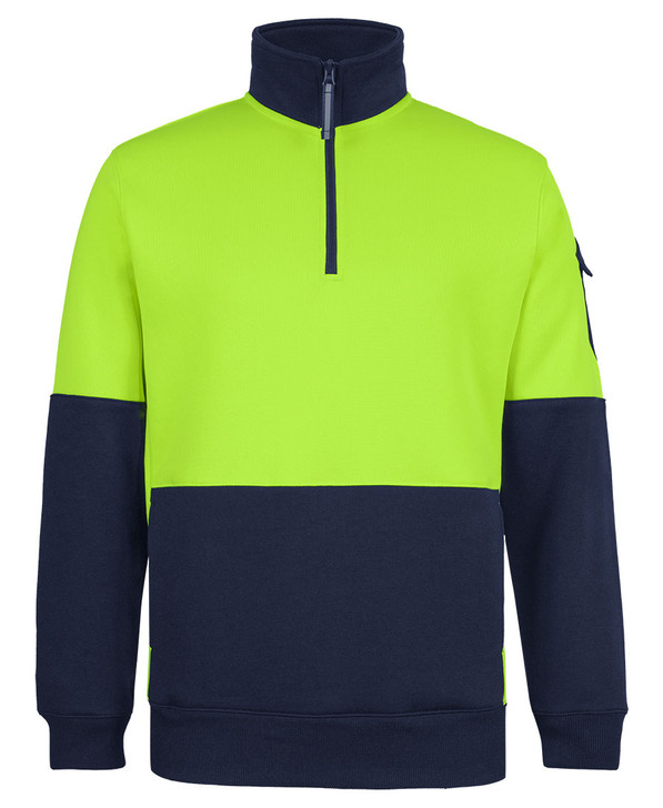 JB's Wear 350G Hi Vis Half Zip Trade Fleece 6CHVF