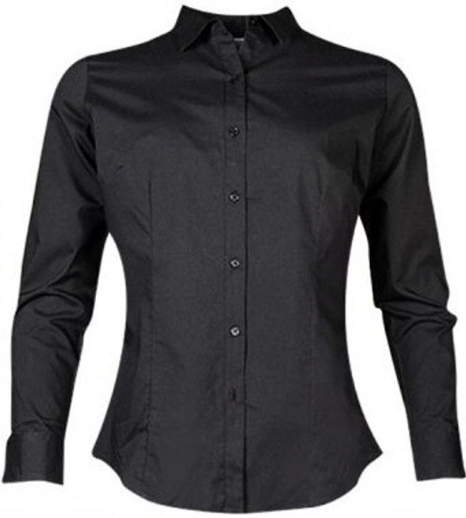 2910L Aussie Pacific Kingswood Lady Shirt Long Sleeve Black