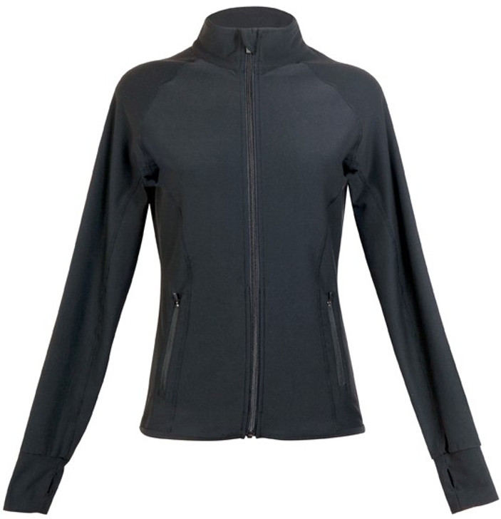 J480LD Ladies AVA Nylon/Spandex Jacket Black