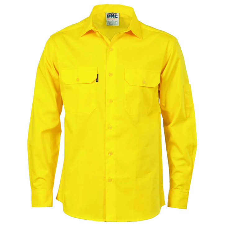 3208 DNC Cool Breeze Work Shirt Long Sleeve Yellow