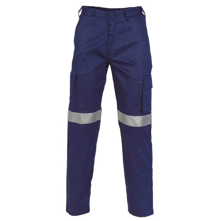 3326 DNC Lightweight Cotton Cargo Pants with 3M Reflective Tape Navy