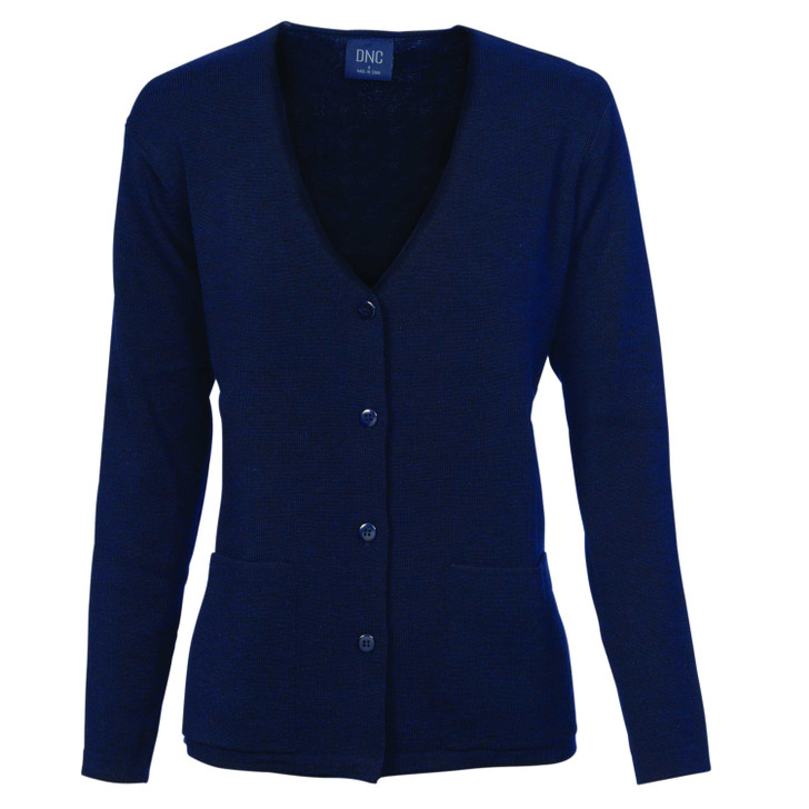 4332 DNC Ladies Cardigan - Wool Blend Navy