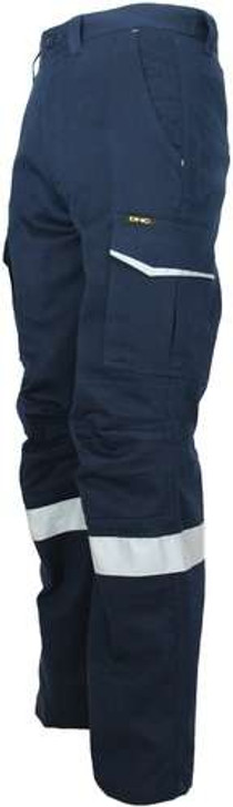 3386 DNC RipStop Cargo Pants with CSR Reflective Tape Navy Left
