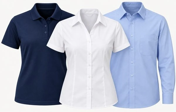 Healthcare polos, business shirts and blouses for allied health and administration teams
