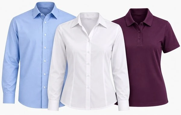 Front-of-house hospitality shirts and polo uniform options