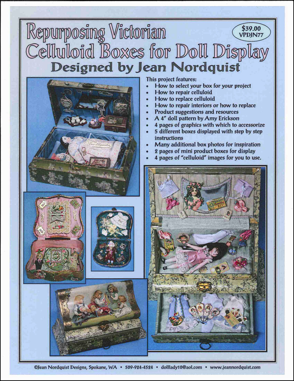 Repurposing Victorian Celluloid Boxes for Doll Display - VPDJN77