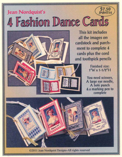  4 Fashion Dance Cards - JNMT54