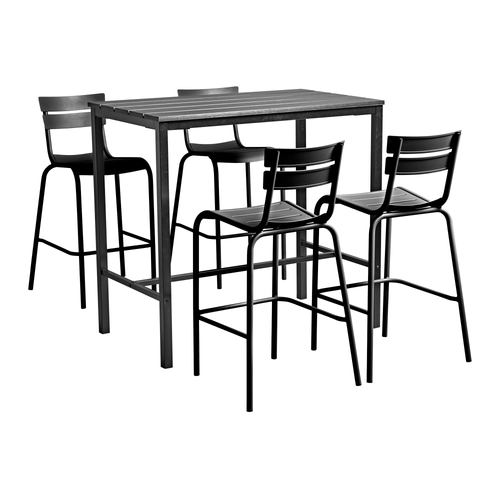 Arini Black Poseur Dining Set