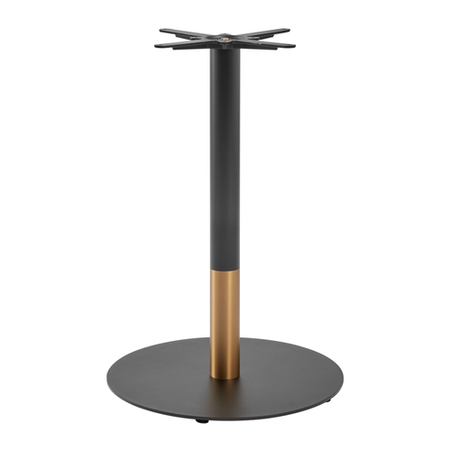 Moderno Base - Black/Gold Large Round - Mid Height