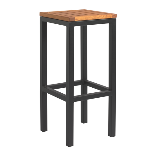 Alaska Robinia High Stool Frame - Black - 35x35cm