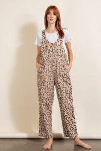 Animal/leopard Printed Jumpsuit-40967 Animal/leopard Printed Jumpsuit-40967