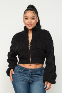 Michelin Sweater Top W/ Front Zipper-42716 Michelin Sweater Top W/ Front Zipper-42716