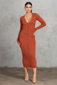 Ribbed Midi Dress-42922 Ribbed Midi Dress-42922