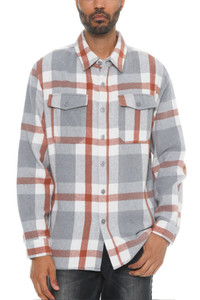 Men's Checkered Soft Flannel Shacket-42775 Men's Checkered Soft Flannel Shacket-42775