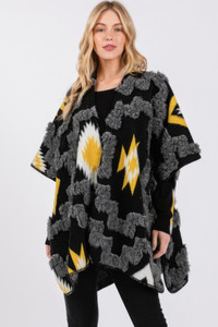Fuzzy Aztec Pattern Kimono-48372 Fuzzy Aztec Pattern Kimono-48372