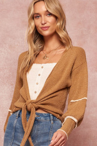 A Textured Knit Cardigan Sweater-35574 A Textured Knit Cardigan Sweater-35574