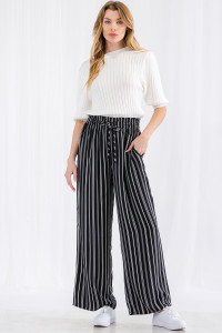 Thira Stripe Wide Leg Pants-41099 Thira Stripe Wide Leg Pants-41099