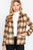 Notched Collar Plaid Jacket -40876