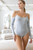 Heather Grey Ribbed Off-the-shoulder Long Sleeve Bodysuit-40648
