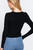 Long Sleeve V-neck Cable Sweater  -40673