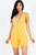 Casual Solid Halter V Neck Ribbed Bodycon Romper-41963 Casual Solid Halter V Neck Ribbed Bodycon Romper-41963