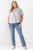 Plus Grey Cotton Blend Smoked Short Sleeve Top-42276 Plus Grey Cotton Blend Smoked Short Sleeve Top-42276